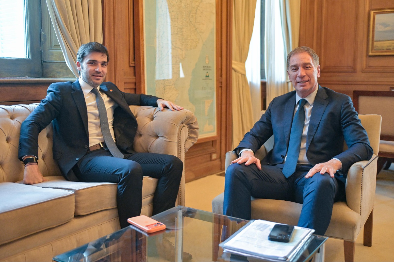 Torres se reunió con Santilli en Casa Rosada y confirmó que la semana próxima se licitará el Acueducto de Comodoro Rivadavia